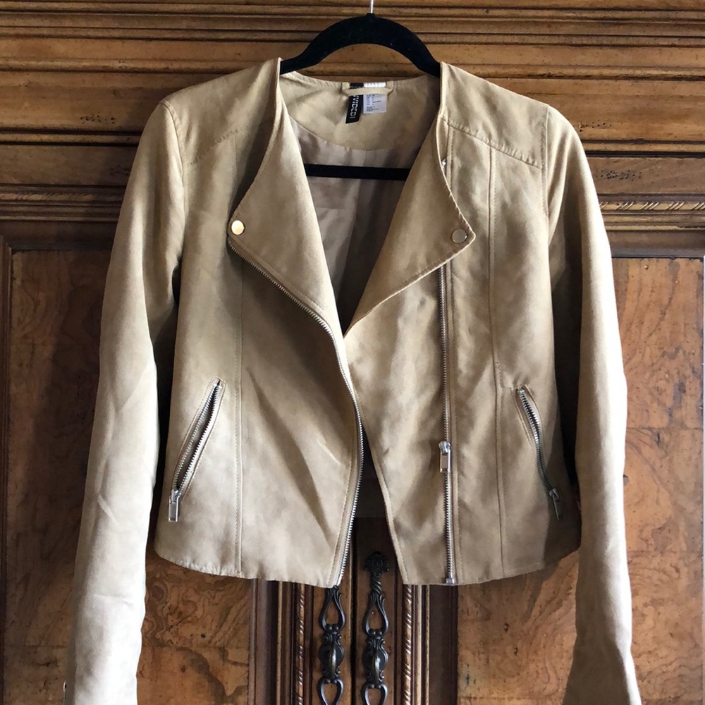 H&M suede moto jacket